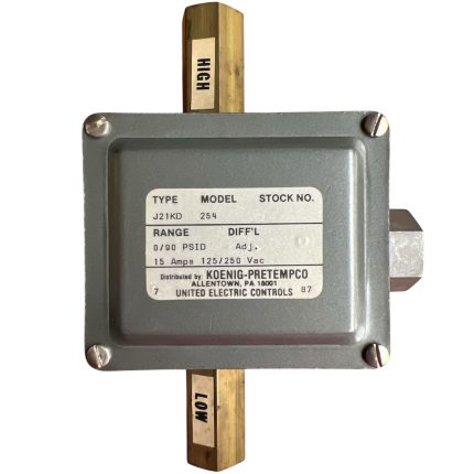 SWITCH DE PRESIÓN DIFERENCIAL, 125-480VAC, 0.5-80PSI