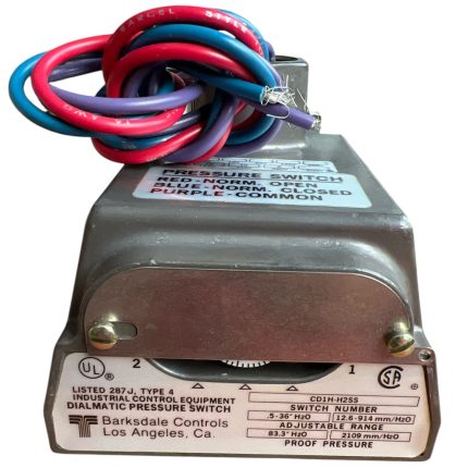 SWITCH DE PRESIÓN, 125-480VAC, 0.5-36IN H2O