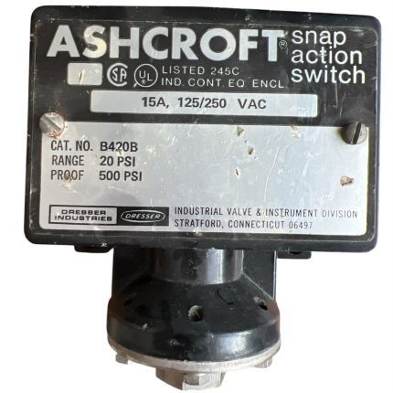 SWITCH DE PRESIÓN, 125 - 250 VAC, 0-20PSI