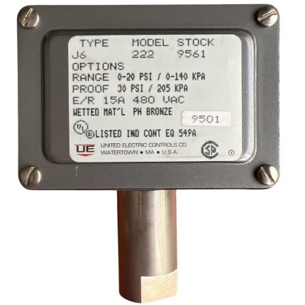 SWITCH DE PRESIÓN MANOMÉTRICA, 480 VAC, 0-20PSI