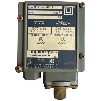 SWITCH DE PRESIÓN, 480VAC, 1.5-75 PSI