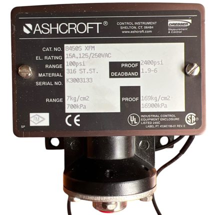 SWITCH DE PRESIÓN, 125-250VAC, 0-100PSI