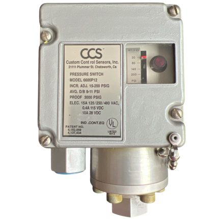 SWITCH DE PRESIÓN, 125/250/480VAC, 15-200PSI