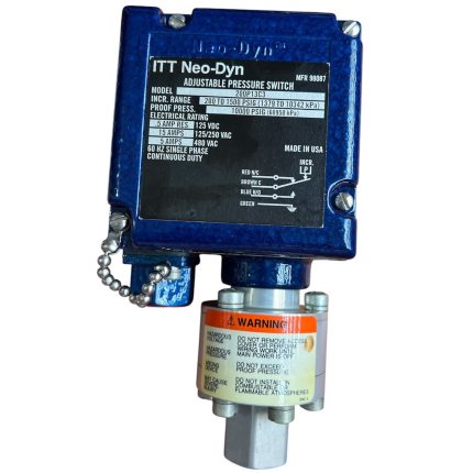 SWITCH DE PRESIÓN, 125-480VAC/125VDC, 200-1500PSI