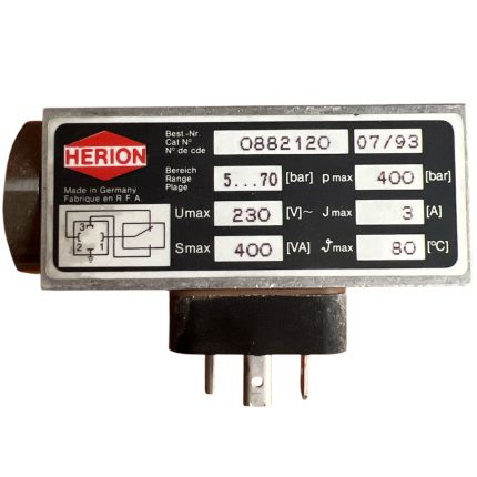 SWITCH DE PRESIÓN, 5-120VAC, 5-70BAR