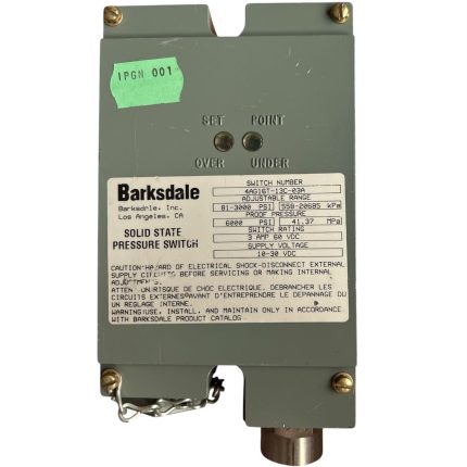 SWITCH DE PRESIÓN, 60VDC, 81-3000PSI