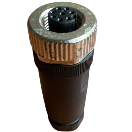 CONECTOR M12, 8 PINES, 1 MUESCA, HEMBRA, RECTO