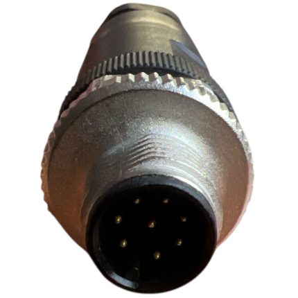CONECTOR M12, 8 PINES 1 MUESCA, MACHO, RECTO